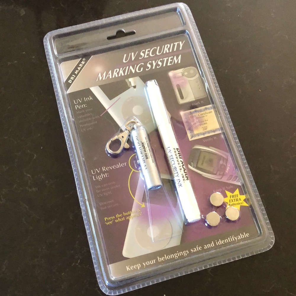 Dri Mark UV security marking system pen & blacklight